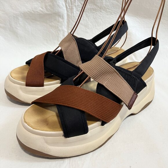 Vagabond sandals Essy EU 39 US womens 9 ankle strap chunky platform brown black - Picture 3 of 14